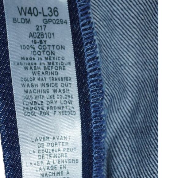 WearGuard Work Jeans Men’s 40x36 Dark Blue Straight Leg 100% Cotton - Picture 5 of 6